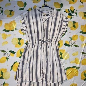 Stripped button up dress!